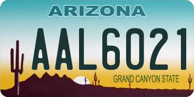 AZ license plate AAL6021