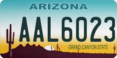 AZ license plate AAL6023