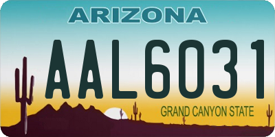 AZ license plate AAL6031