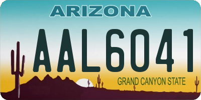 AZ license plate AAL6041