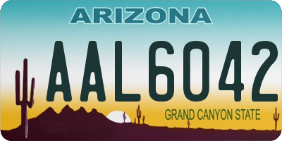 AZ license plate AAL6042