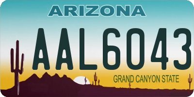 AZ license plate AAL6043