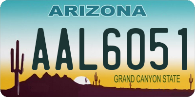 AZ license plate AAL6051