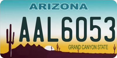 AZ license plate AAL6053