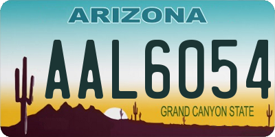 AZ license plate AAL6054