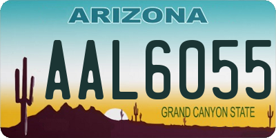 AZ license plate AAL6055