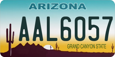 AZ license plate AAL6057