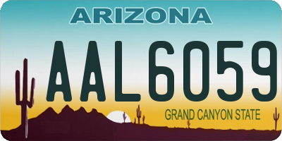 AZ license plate AAL6059