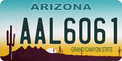 AZ license plate AAL6061