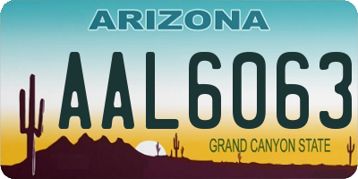 AZ license plate AAL6063