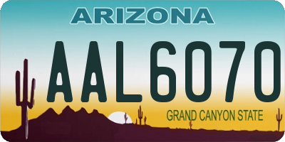 AZ license plate AAL6070