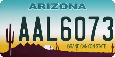 AZ license plate AAL6073