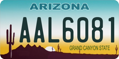 AZ license plate AAL6081