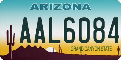 AZ license plate AAL6084