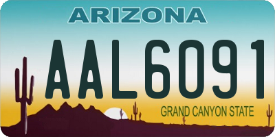 AZ license plate AAL6091