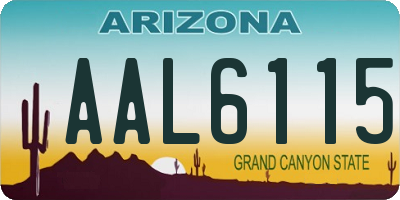 AZ license plate AAL6115