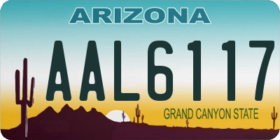 AZ license plate AAL6117