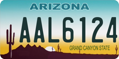 AZ license plate AAL6124