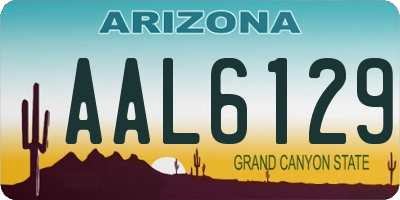 AZ license plate AAL6129