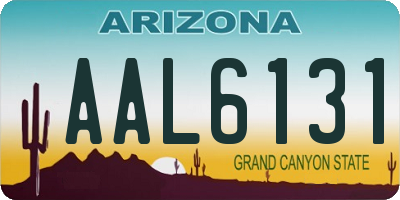 AZ license plate AAL6131