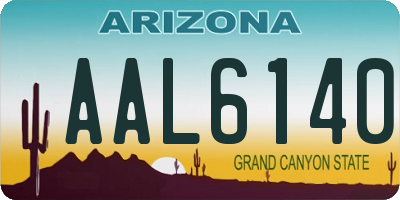 AZ license plate AAL6140