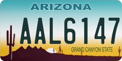 AZ license plate AAL6147