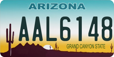 AZ license plate AAL6148