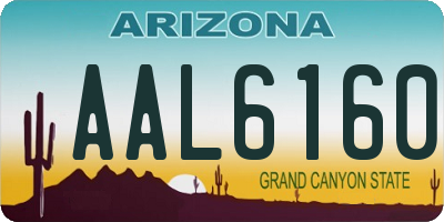 AZ license plate AAL6160