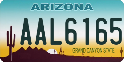 AZ license plate AAL6165