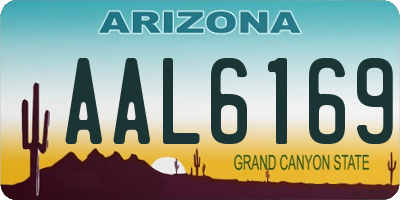 AZ license plate AAL6169