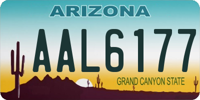 AZ license plate AAL6177