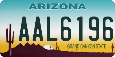 AZ license plate AAL6196
