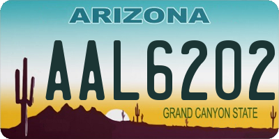AZ license plate AAL6202