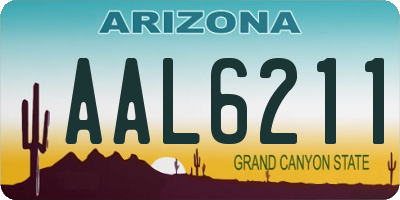 AZ license plate AAL6211