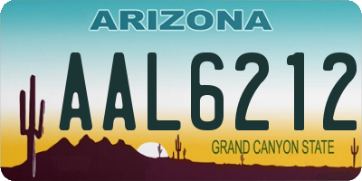 AZ license plate AAL6212