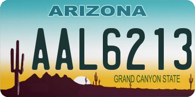 AZ license plate AAL6213