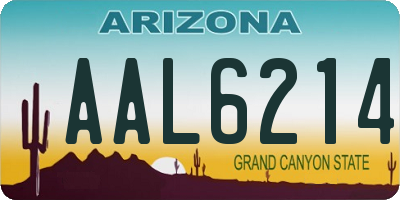 AZ license plate AAL6214