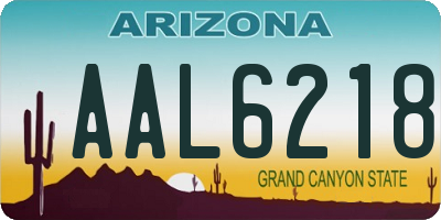 AZ license plate AAL6218