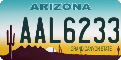 AZ license plate AAL6233