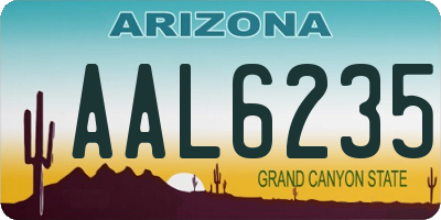 AZ license plate AAL6235