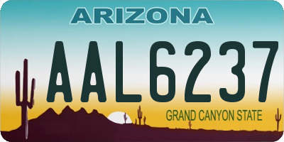 AZ license plate AAL6237