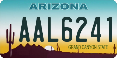 AZ license plate AAL6241