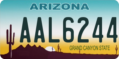 AZ license plate AAL6244