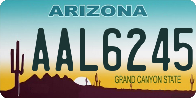 AZ license plate AAL6245