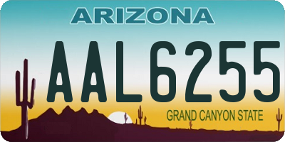 AZ license plate AAL6255