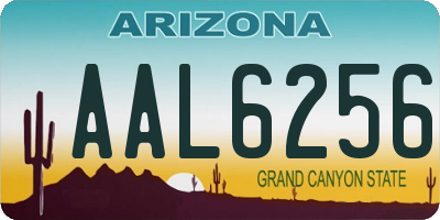 AZ license plate AAL6256