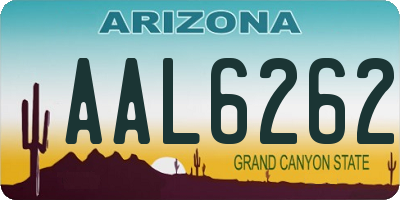 AZ license plate AAL6262
