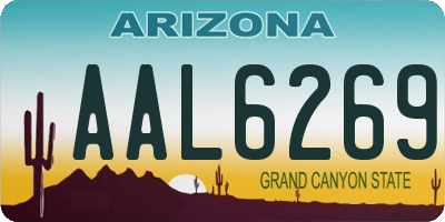 AZ license plate AAL6269