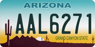 AZ license plate AAL6271