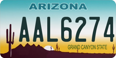 AZ license plate AAL6274